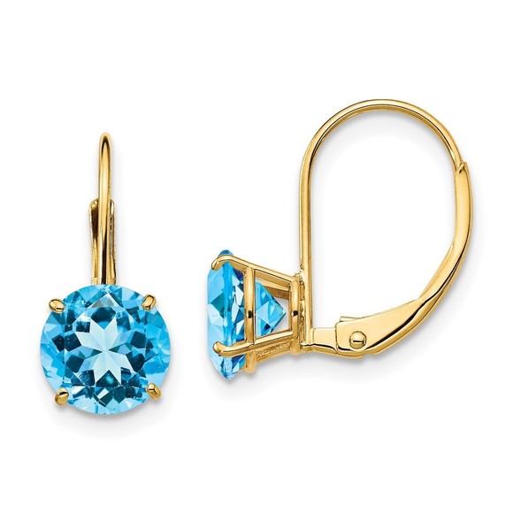 14k 7mm Blue Topaz Leverback Earrings,All Products : American Fashion Style Bags On Sale 14k 7mm Blue Topaz Leverback Earrings,All Products : American Fashion Style Bags On Sale
